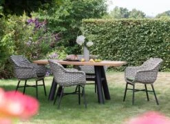 Schöner Wohnen Saba Gartensessel Aluminium/Kunststoff/Polyrattan Schwarz/Grau-Weiß -Garten Leben schoener wohnen saba gartensessel aluminium kunststoff polyrattan 1470417 7