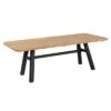 Schöner Wohnen Saba Gartentisch 220x100cm Aluminium/Teak Schwarz/Natur -Garten Leben schoener wohnen saba gartentisch 220x100cm aluminium teak 1470450 1