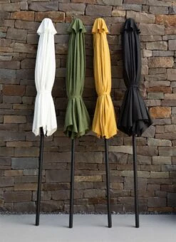 Schöner Wohnen Savaneta Mittelstockschirm 300x300cm Aluminium/Polyester Schwarz/Weiß -Garten Leben schoener wohnen savaneta mittelstockschirm 300x300cm alu polyester 1470560 3