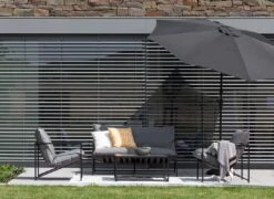 Schöner Wohnen Savaneta Mittelstockschirm 300x300cm Aluminium/Polyester Schwarz -Garten Leben schoener wohnen savaneta mittelstockschirm 300x300cm alu polyester 1470571 3