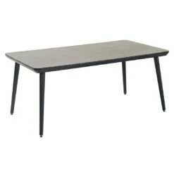 Schöner Wohnen Texel Gartentisch 170x100cm Aluminium/Glaskeramik Schwarz/Keramik