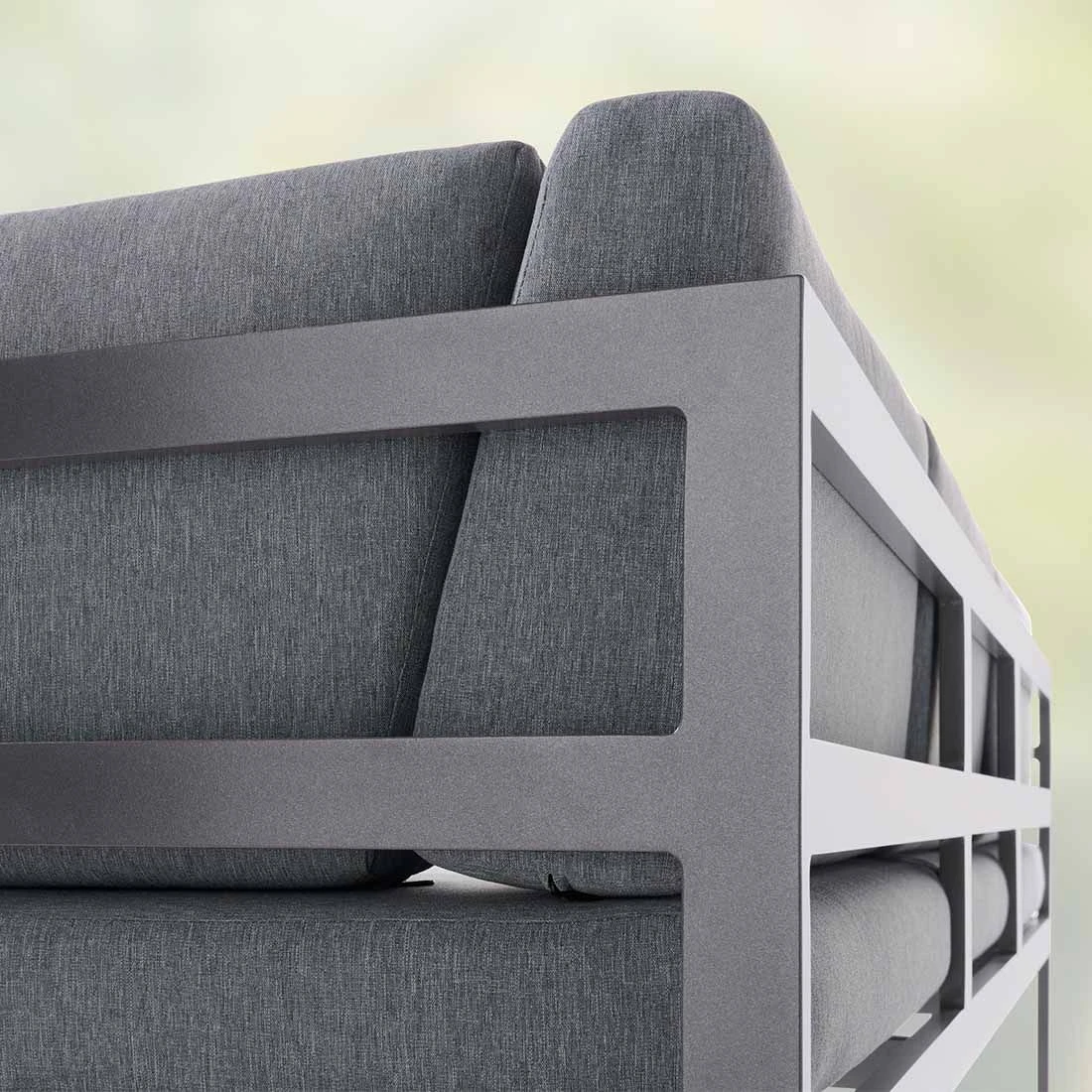 Sieger Adelaide Gartensofa Aluminium/Sunproof Eisengrau/Hellgrau 6 Sieger Adelaide Gartensofa Aluminium/Sunproof Eisengrau/Hellgrau – Bild 4