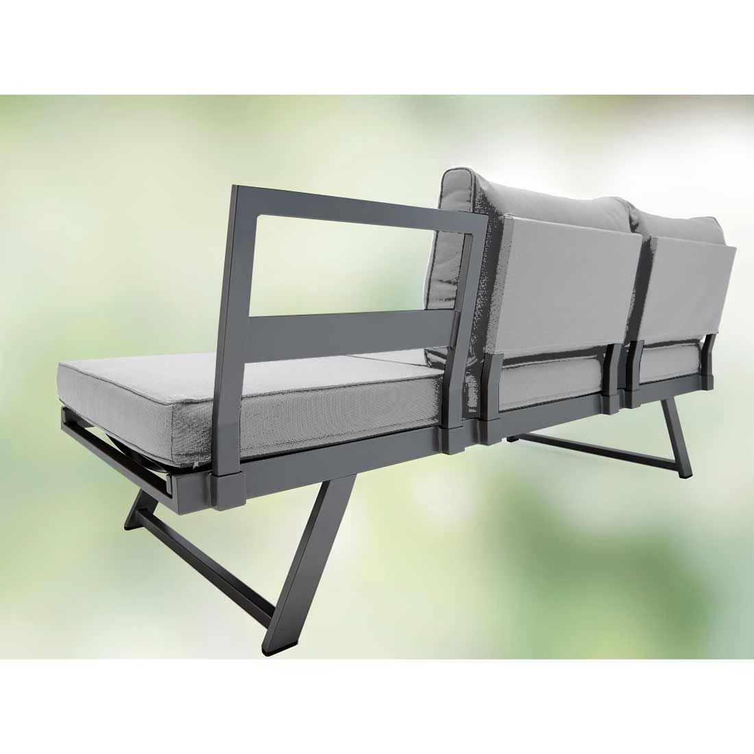 Sieger Auckland Daybed Aluminium/Sunproof® Eisengrau/Hellgrau 11 Sieger Auckland Daybed Aluminium/Sunproof® Eisengrau/Hellgrau – Bild 9