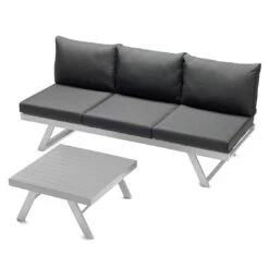 Sieger Auckland Ecklounge 4-tlg. Aluminium/Sunproof® Graphit/Grau -Garten Leben sieger auckland louneecke aluminium sunproof graphit grau 1315350 7