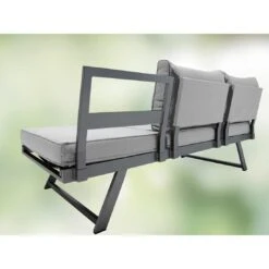 Sieger Auckland Ecklounge 4-tlg. Aluminium/Sunproof® Eisengrau/Hellgrau -Garten Leben sieger auckland loungeecke aluminium sunproof eisengrau hellgrau 1315328 13