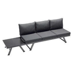 Sieger Auckland Gartensofa 2-tlg. Aluminium/Sunproof Eisengrau/Grau -Garten Leben sieger auckland loungeliege 2 tlg aluminium sunproof eisengrau grau 1210476 2