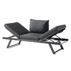 Sieger Auckland Gartensofa Aluminium/Sunproof Eisengrau/Grau -Garten Leben sieger auckland loungeliege aluminium sunproof eisengrau grau 1210256 4