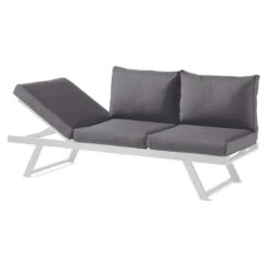 Sieger Auckland Gartensofa Aluminium/Sunproof Graphit/Grau -Garten Leben sieger auckland loungeliege aluminium sunproof graphit grau 1210223 3
