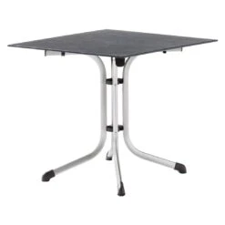 Sieger Boulevard Klapptisch 80x80cm Stahl/Polytec Graphit/Schiefer Anthrazit