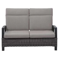 Siena Garden Corido Gartenbank Aluminium/Geflecht Inkl. Kissen Matt Anthrazit/Charcoal Grey -Garten Leben siena garden corido 2 sitzerbank aluminium geflecht inkl kissen 1363640 4