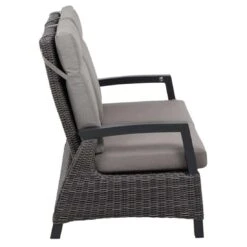 Siena Garden Corido Gartenbank Aluminium/Geflecht Inkl. Kissen Matt Anthrazit/Charcoal Grey -Garten Leben siena garden corido 2 sitzerbank aluminium geflecht inkl kissen 1363640 5