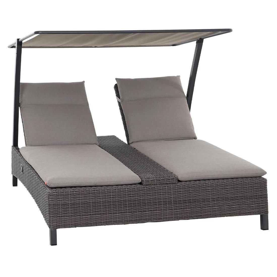 Siena Garden Corido Daybed Inkl. Dach Aluminium/Gardino-Geflecht Matt Anthrazit/Charcoal Grey 4 Siena Garden Corido Daybed Inkl. Dach Aluminium/Gardino-Geflecht Matt Anthrazit/Charcoal Grey – Bild 2