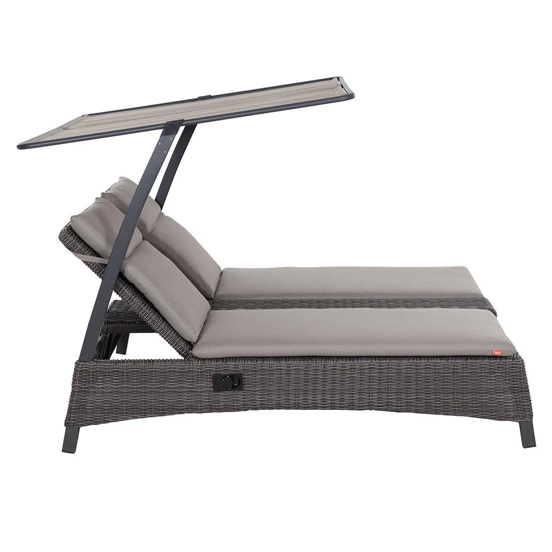 Siena Garden Corido Daybed Inkl. Dach Aluminium/Gardino-Geflecht Matt Anthrazit/Charcoal Grey 7 Siena Garden Corido Daybed Inkl. Dach Aluminium/Gardino-Geflecht Matt Anthrazit/Charcoal Grey – Bild 5