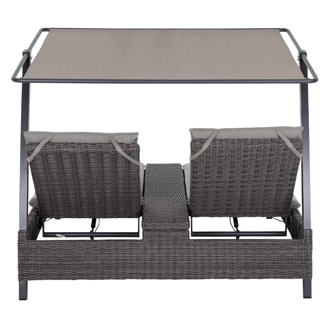 Siena Garden Corido Daybed Inkl. Dach Aluminium/Gardino-Geflecht Matt Anthrazit/Charcoal Grey 8 Siena Garden Corido Daybed Inkl. Dach Aluminium/Gardino-Geflecht Matt Anthrazit/Charcoal Grey – Bild 6