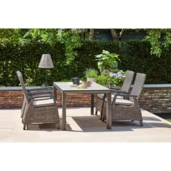 Siena Garden Corido Gartensessel Aluminium/Geflecht Inkl. Kissen Matt Anthrazit/Charcoal Grey -Garten Leben siena garden corido diningsessel aluminium geflecht inkl kissen 1363629 2