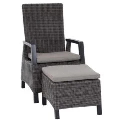 Siena Garden Corido Gartensessel Aluminium/Geflecht Inkl. Kissen Matt Anthrazit/Charcoal Grey -Garten Leben siena garden corido diningsessel aluminium geflecht inkl kissen 1363629 8