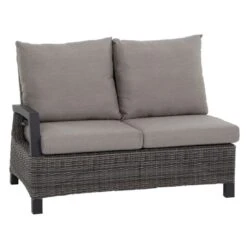 Siena Garden Corido Dininglounge 5-teilig Aluminium/Geflecht Anthrazit/Charcoal Grey -Garten Leben siena garden corido loungeecke 5 teilig aluminium geflecht 3