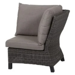 Siena Garden Corido Dininglounge 5-teilig Aluminium/Geflecht Anthrazit/Charcoal Grey -Garten Leben siena garden corido loungeecke 5 teilig aluminium geflecht 4