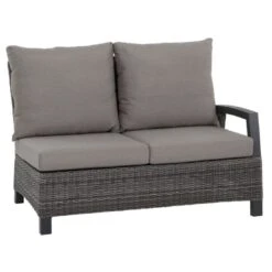 Siena Garden Corido Dininglounge 5-teilig Aluminium/Geflecht Anthrazit/Charcoal Grey -Garten Leben siena garden corido loungeecke 5 teilig aluminium geflecht 5