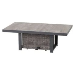 Siena Garden Corido Dininglounge 5-teilig Aluminium/Geflecht Anthrazit/Charcoal Grey -Garten Leben siena garden corido loungeecke 5 teilig aluminium geflecht 6