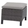 Siena Garden Corido Loungehocker Geflecht Inkl. Kissen Charcoal Grey/Taupe-Meliert