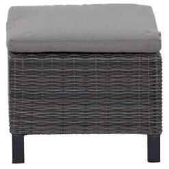Siena Garden Corido Loungehocker Geflecht Inkl. Kissen Charcoal Grey/Taupe-Meliert -Garten Leben siena garden corido loungehocker geflecht inkl kissen 1353047 4