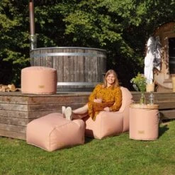 Siena Garden FLOW.U Round Sitzsack Ø 45 Cm Apricot -Garten Leben siena garden flow u round sitzsack durchm 45 cm 1462079 7