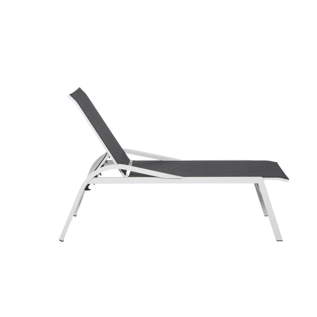 Siena Garden Milos Gartenliege Aluminium/Ranotex® Matt Weiß-Grau/Silber-Schwarz 7 Siena Garden Milos Gartenliege Aluminium/Ranotex® Matt Weiß-Grau/Silber-Schwarz – Bild 5