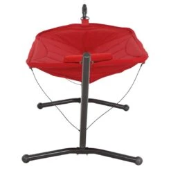 Siena Garden Panama Hängematte Mit Gestell Stahl/Oxfordgewebe Grau/Rot -Garten Leben siena garden panama haengematte mit gestell stahl oxfordgewebe 1363827 3