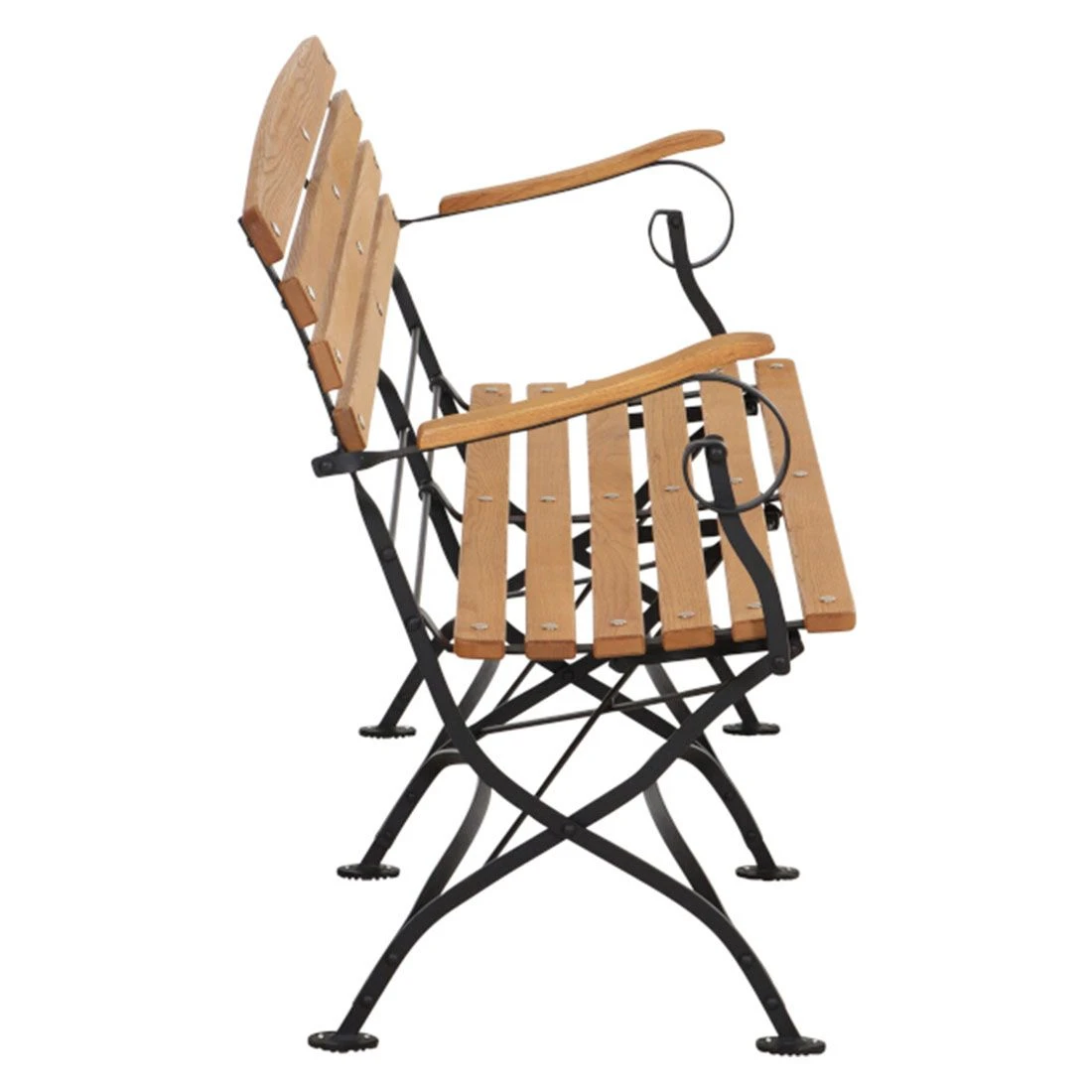 Siena Garden Peru III Gartenbank Stahl/Robinie Schwarz/Natur 5 Siena Garden Peru III Gartenbank Stahl/Robinie Schwarz/Natur – Bild 3