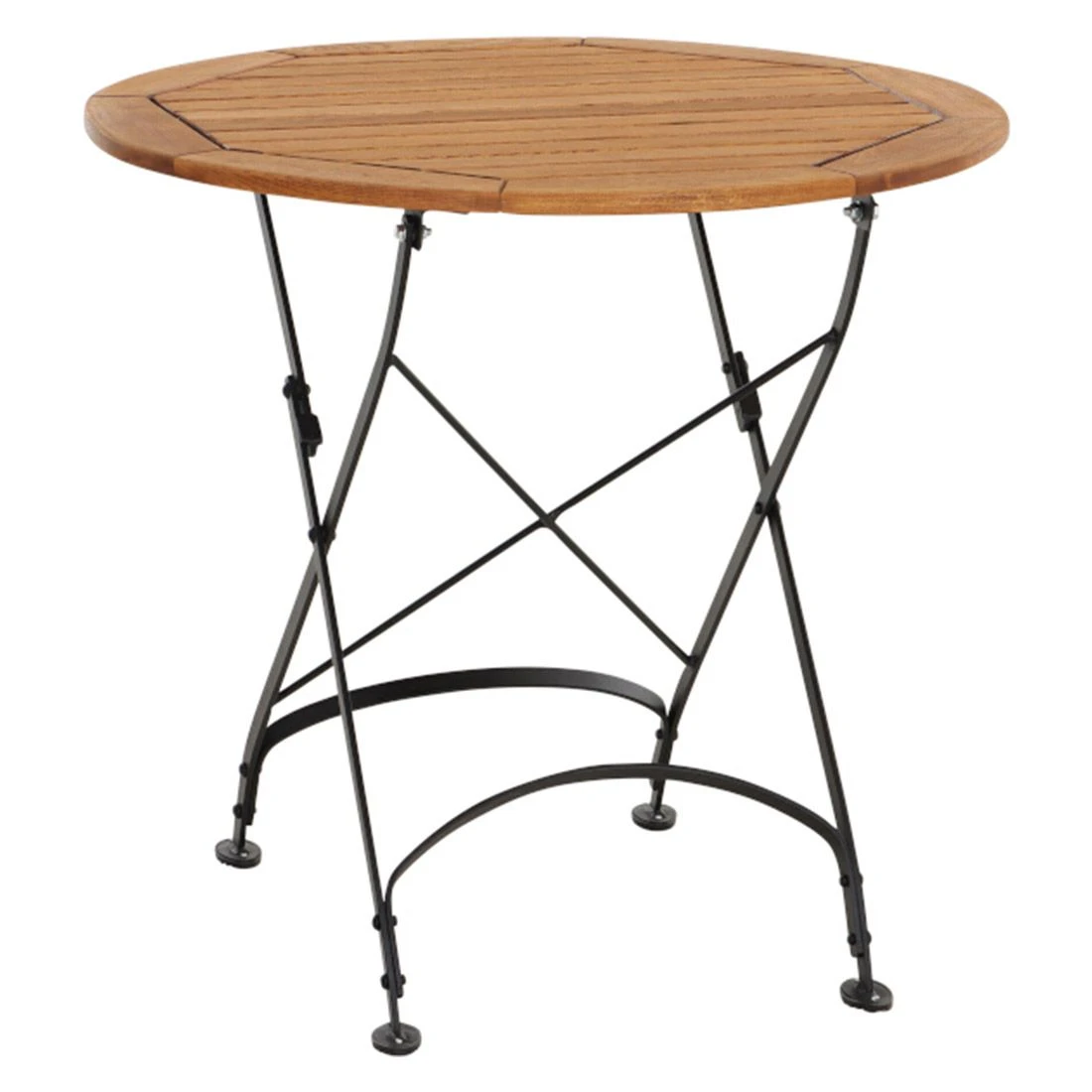 Siena Garden Peru III Klapptisch Ø85cm Stahl/Robinie Schwarz/Natur 3 Siena Garden Peru III Klapptisch Ø85cm Stahl/Robinie Schwarz/Natur