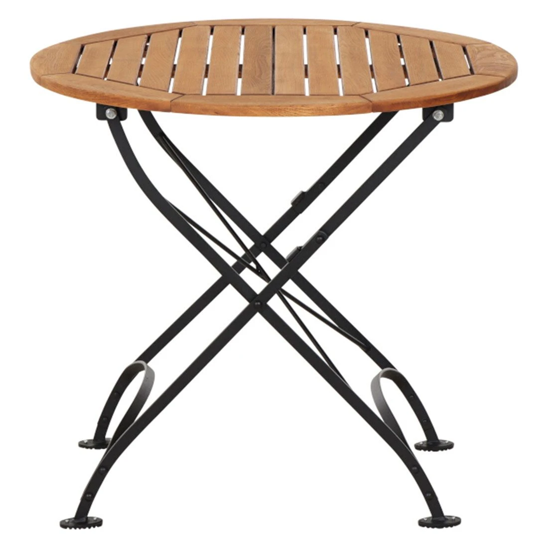 Siena Garden Peru III Klapptisch Ø85cm Stahl/Robinie Schwarz/Natur 4 Siena Garden Peru III Klapptisch Ø85cm Stahl/Robinie Schwarz/Natur – Bild 2