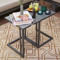 Siena Garden Ramo Beistelltisch 40x33,5cm Aluminium Anthrazit Matt -Garten Leben siena garden ramo beistelltisch 40x33 5cm aluminium anthrazit matt 1098969 3