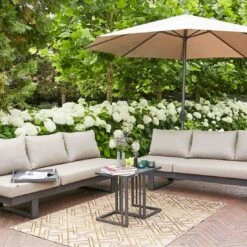 Siena Garden Ramo Beistelltisch 40x33,5cm Aluminium Anthrazit Matt -Garten Leben siena garden ramo beistelltisch 40x33 5cm aluminium anthrazit matt 1098969 8