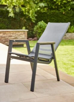 Siena Garden Rondo Gartensessel Aluminium/Ranotex®-Gewebe Matt Anthrazit/Grau -Garten Leben siena garden rondo verstellsessel aluminium ranotexr gewebe 1425240 3