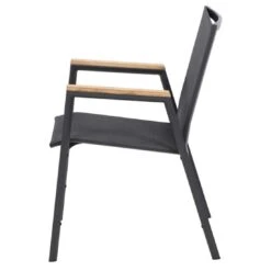 Siena Garden Savona Stapelsessel Aluminium/Ranotex Anthrazit/Schwarz-Silber -Garten Leben siena garden savona stapelsessel aluminium ranotex 1353003 4