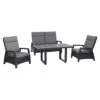 Siena Garden Taranto Loungeset 4-tlg. Aluminium/Gardino®-Geflecht Matt Anthrazit/Blau-Grau -Garten Leben siena garden taranto loungeset 4 tlg aluminium gardinor geflecht 1425284 1
