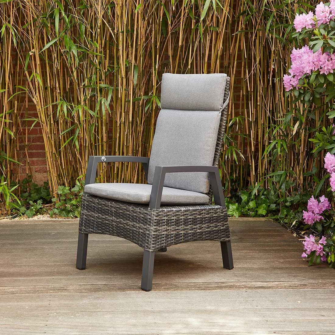 Siena Garden Taranto Gartensessel Aluminium/Gardino®-Geflecht Matt Anthrazit/Blau-Grau 4 Siena Garden Taranto Gartensessel Aluminium/Gardino®-Geflecht Matt Anthrazit/Blau-Grau – Bild 2