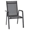 Siena Garden Tesoro Stapelsessel Aluminium/Ranotex®-Gewebe Matt Anthrazit/Silber-Schwarz -Garten Leben siena garden tesoro stapelsessel aluminium ranotexr gewebe 1434161 1