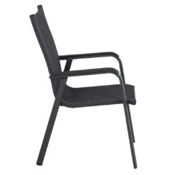 Siena Garden Tesoro Stapelsessel Aluminium/Ranotex®-Gewebe Matt Anthrazit/Silber-Schwarz -Garten Leben siena garden tesoro stapelsessel aluminium ranotexr gewebe 1434161 3