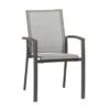 Siena Garden Velia Stapelsessel Aluminium/Textilene Anthrazit/Schwarz-Grau -Garten Leben siena garden velia stapelsessel aluminium textilene charcoal grey anthrazit 1001597 1