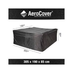 AeroCover Gartenmöbel-Set Schutzhülle 305x190x85cm Polyester Uni Anthrazit -Garten Leben sitzgruppenhulle 305x190x85cm 7