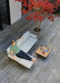 Zebra Sky Lounge Gartensofa Aluminium/Sunproof Graphit/Camden Grey -Garten Leben sky lounge 3 sitzersofa aluminium sunproof 1437736 4