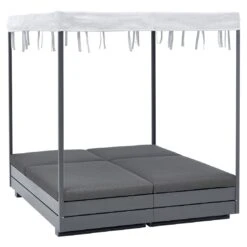 Solpuri Boxx Daybed Aluminium/Polyester Anthrazit/Grau -Garten Leben solpuri boxx daybed aluminium polyester 1488578 3