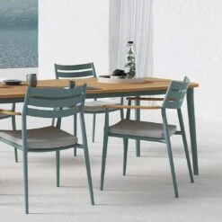Solpuri Charlie Gartentisch 170x100 Cm Aluminium/Teak Petrol/Natur -Garten Leben solpuri charlie gartentisch 170x100cm aluminium teak 1475059 7