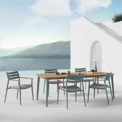 Solpuri Charlie Gartentisch 170x100 Cm Aluminium/Teak Petrol/Natur -Garten Leben solpuri charlie gartentisch 170x100cm aluminium teak 1475059 8