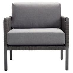 Solpuri Club Loungesessel Aluminium/Rope/Acryl Anthrazit -Garten Leben solpuri club loungesessel aluminium rope acryl 1465588 3