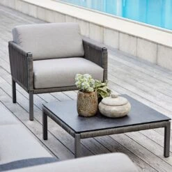 Solpuri Club Loungesessel Aluminium/Rope/Acryl Anthrazit -Garten Leben solpuri club loungesessel aluminium rope acryl 1465588 8