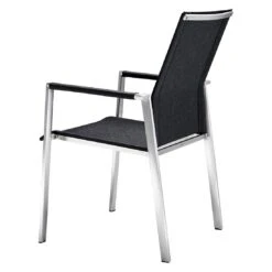 Solpuri Dance Stapelsessel Edelstahl/Textilene Silber/Coal -Garten Leben solpuri dance stapelsessel edelstahl textilene 1475015 5