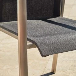 Solpuri Dance Stapelsessel Edelstahl/Textilene Silber/Coal -Garten Leben solpuri dance stapelsessel edelstahl textilene 1475015 9